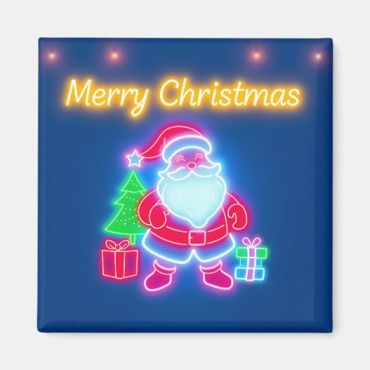 Neon Modern Christmas Holiday Collection Magnet (Vorne)