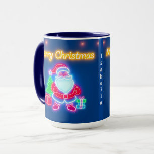 Neon Modern Christmas Holiday Collection Tasse