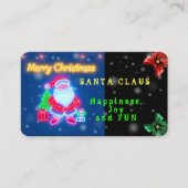 Neon Modern Christmas Holiday Collection Visitenkarte (Vorderseite)