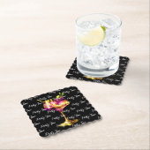 Neon Modern Party Time Personalisiert Untersetzer (Vor Ort)