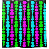 Neon Modern Rectangle Duschvorhang (Vorderseite)