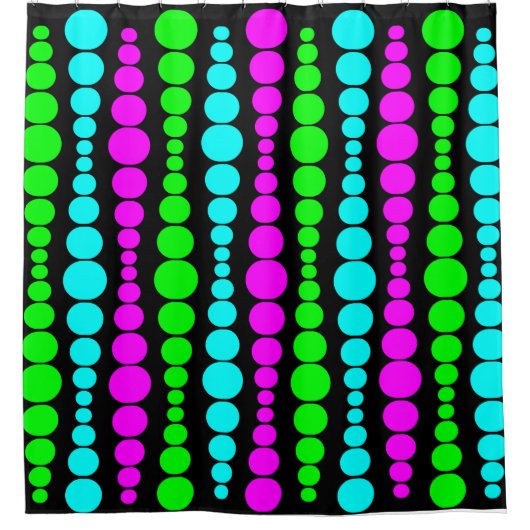 Neon Modern Rectangle Duschvorhang (Vorderseite)