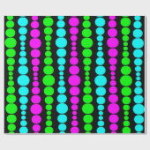 Neon Modern Rectangle Geschenkpapier (Flach)