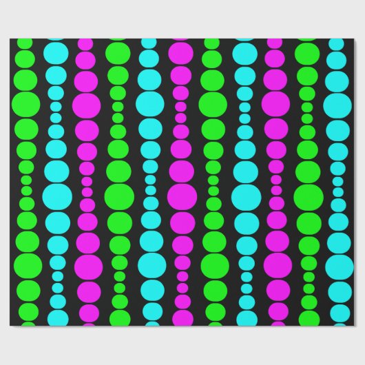 Neon Modern Rectangle Geschenkpapier (Flach)