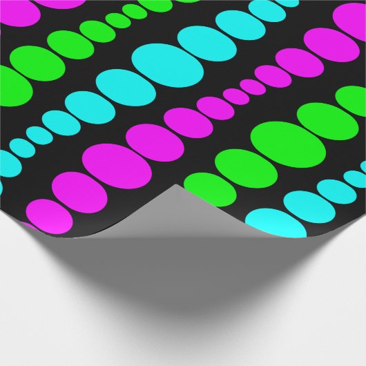 Neon Modern Rectangle  Geschenkpapier (Ecke)