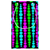 Neon Modern Rectangle Kleine Geschenktüte (Rückseite)