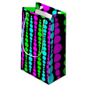 Neon Modern Rectangle Kleine Geschenktüte (Rückseite Schrägansicht)