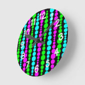 Neon Modern Rectangle Runde Wanduhr (Winkel)