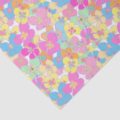 Neon Modern Retro Floral Pansy Pink Seidenpapier (Detail)