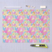 Neon Modern Retro Floral Pansy Pink Seidenpapier (Handwerk)