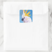 Neon Mohawk - Cockatoo Quadratischer Aufkleber (Tasche)