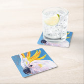 Neon Mohawk - Cockatoo Rechteckiger Pappuntersetzer (Vor Ort)