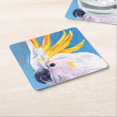 Neon Mohawk - Cockatoo Rechteckiger Pappuntersetzer (angewinkelt)