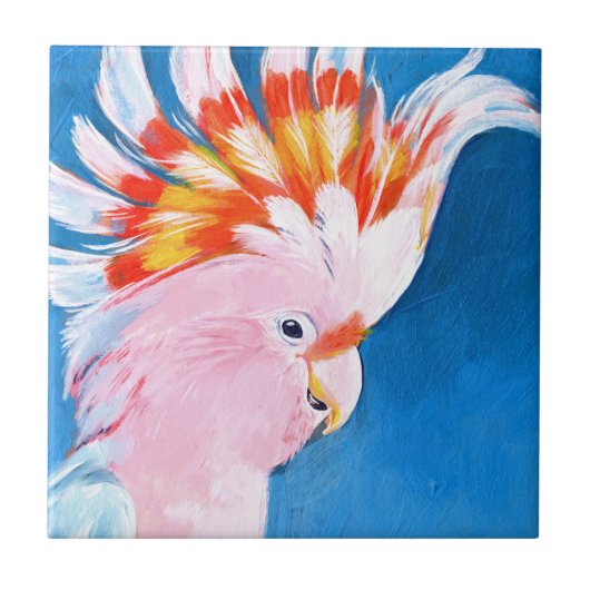 Neon Mohawk - Pink Cockatoo Fliese (Vorderseite)