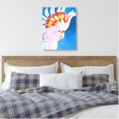 Neon Mohawk - Pink Cockatoo Leinwanddruck (Insitu (Schlafzimmer))