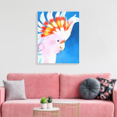 Neon Mohawk - Pink Cockatoo Leinwanddruck (Insitu (Wohnzimmer))
