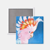 Neon Mohawk - Pink Cockatoo Magnet (Vorderseite/Rückseite)