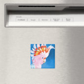 Neon Mohawk - Pink Cockatoo Magnet (In Situ (Geschirrspüler))