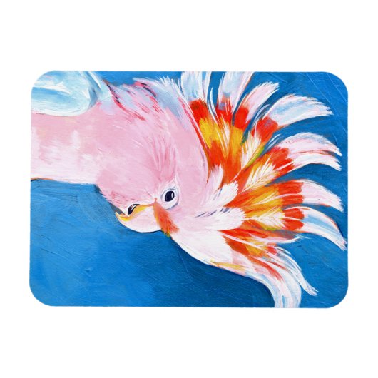 Neon Mohawk - Pink Cockatoo Magnet (Horizontal)