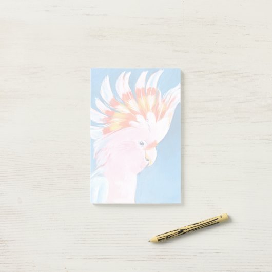 Neon Mohawk - Pink Cockatoo Post-it Klebezettel (Auf Schreibtisch)