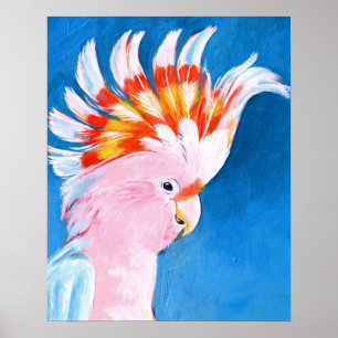 Neon Mohawk - Pink Cockatoo Poster