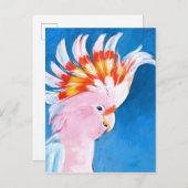 Neon Mohawk - Pink Cockatoo Postkarte (Vorne/Hinten)