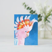 Neon Mohawk - Pink Cockatoo Postkarte (Stehend Vorderseite)