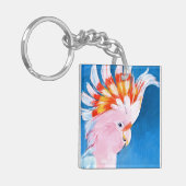 Neon Mohawk - Pink Cockatoo Schlüsselanhänger (Vorderseite links)