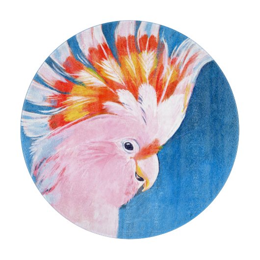 Neon Mohawk - Pink Cockatoo Schneidebrett (Vorderseite)