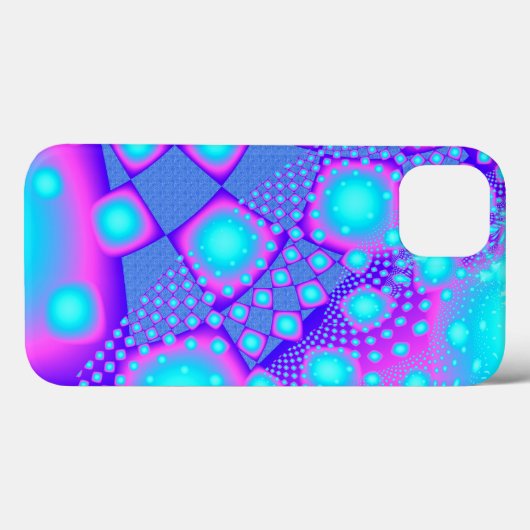 Neon Molecules Psychedelisches Fraktal Case-Mate iPhone Hülle (Rückseite (Horizontal))