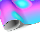 Neon Molecules Psychedelisches Fraktal Geschenkpapier (Rolleneckpunkt)