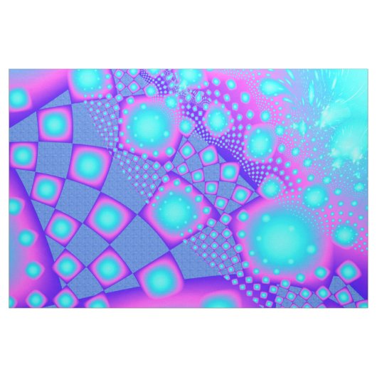 Neon Molecules Psychedelisches Fraktal Stoff (Yard (91,4 cm))