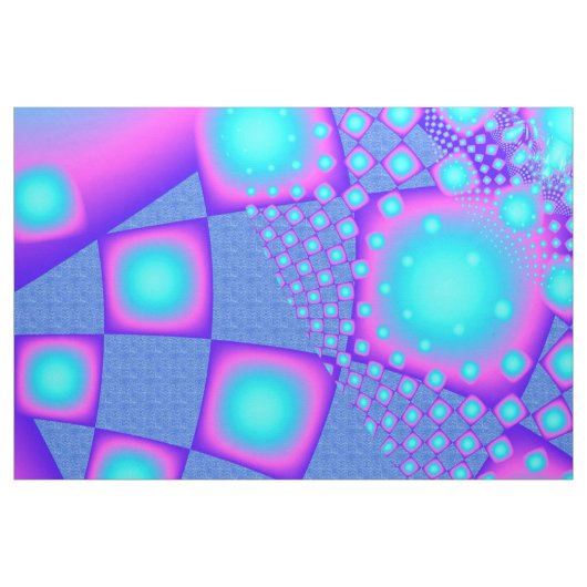 Neon Molecules Psychedelisches Fraktal Stoff (Fat Quarter (45,7 x 55,9 cm))