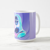 Neon-Mona-Lisa Kaffeetasse (VorderseiteRechts)