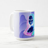 Neon-Mona-Lisa Kaffeetasse (Vorderseite Links)