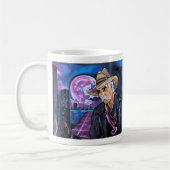 Neon-Mond-Gemälde von Alfred Fox Kaffeetasse (Links)