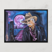 Neon-Mond-Gemälde von Alfred Fox Postkarte (Vorderseite)
