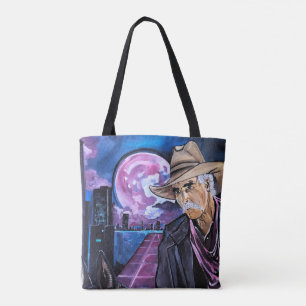 Neon-Mond-Gemälde von Alfred Fox Tasche