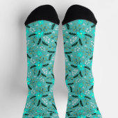 Neon monochrome floral pattern. socken (Oben)