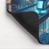 Neon Monorail Skyline Mousepad (Ecke)