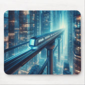 Neon Monorail Skyline Mousepad (Vorne)