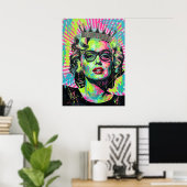 Neon Monroe Poster (Heimbüro)