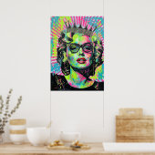 Neon Monroe Poster (Küche)