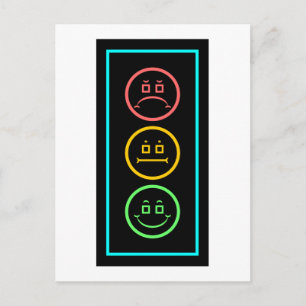 Neon Moody Stoplight Postkarte