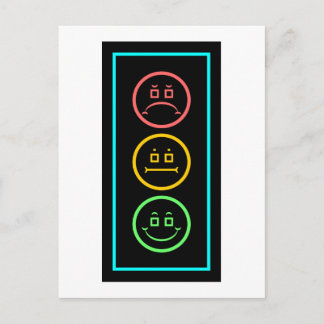 Neon Moody Stoplight Postkarte
