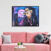 Neon Moon Painting by Alfred Fox Leinwanddruck (Insitu (Wohnzimmer))