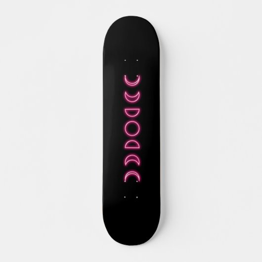 Neon-Moon-Phasen Skateboard (Vorne)