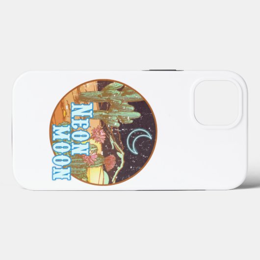 Neon Moon Retro Western Case-Mate iPhone Hülle (Rückseite (Horizontal))