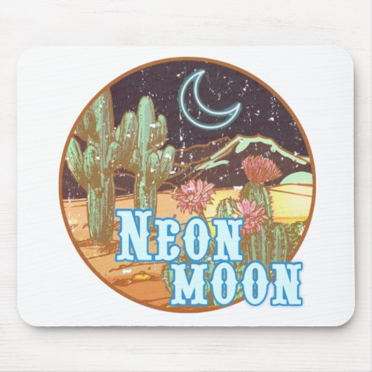 Neon Moon Retro Western Mousepad (Vorne)