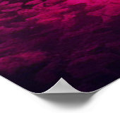 Neon Moonlit Forest Fantasy Art Poster (Ecke)
